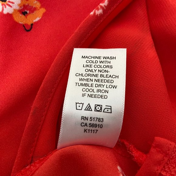 Maurices Orange Floral Zipper Sleeveless Top Size Large - Picture 8 of 8